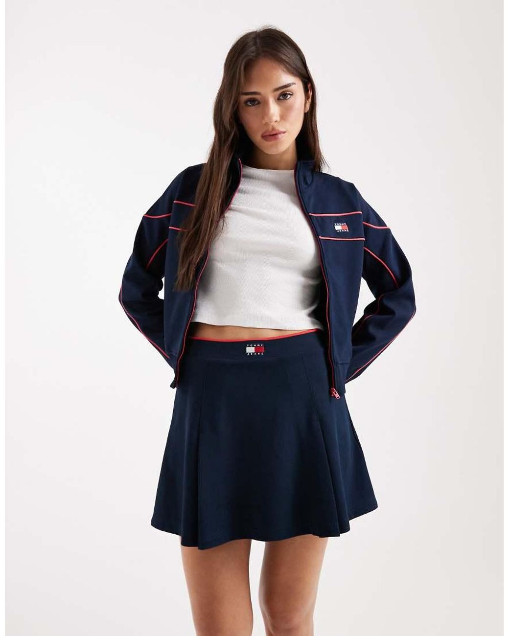 Tommy Hilfiger Blue Pique Mini Skirt Co-Ord