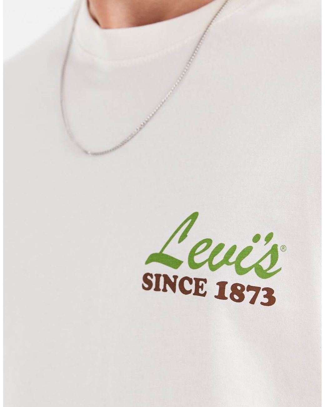 Levi's Gray Back Print Long Sleeve T-shirt for men