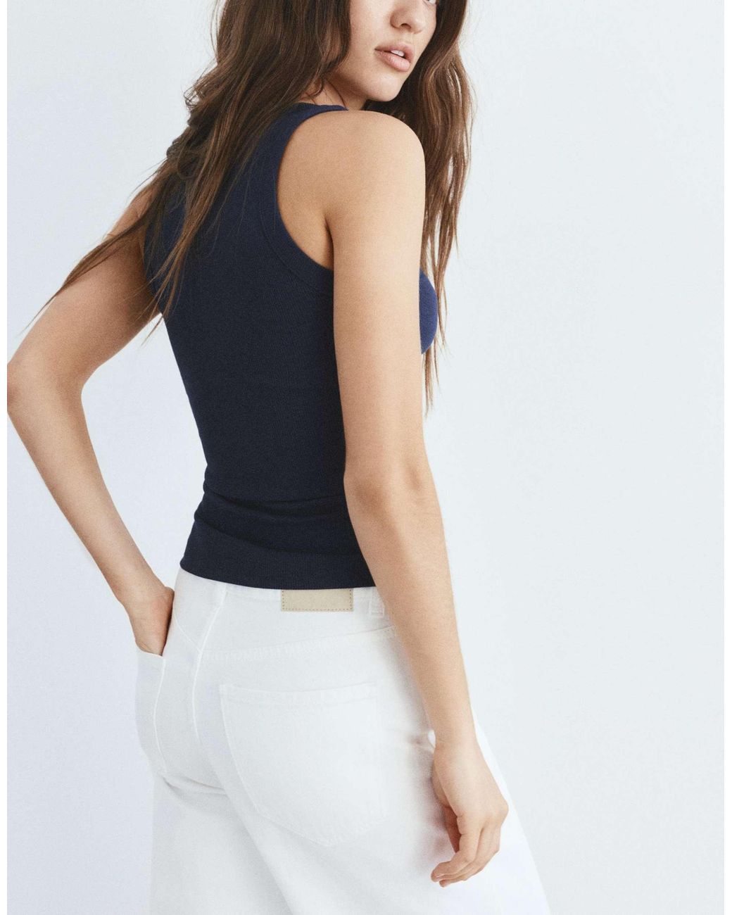 Pull&Bear Blue – basic-tanktop