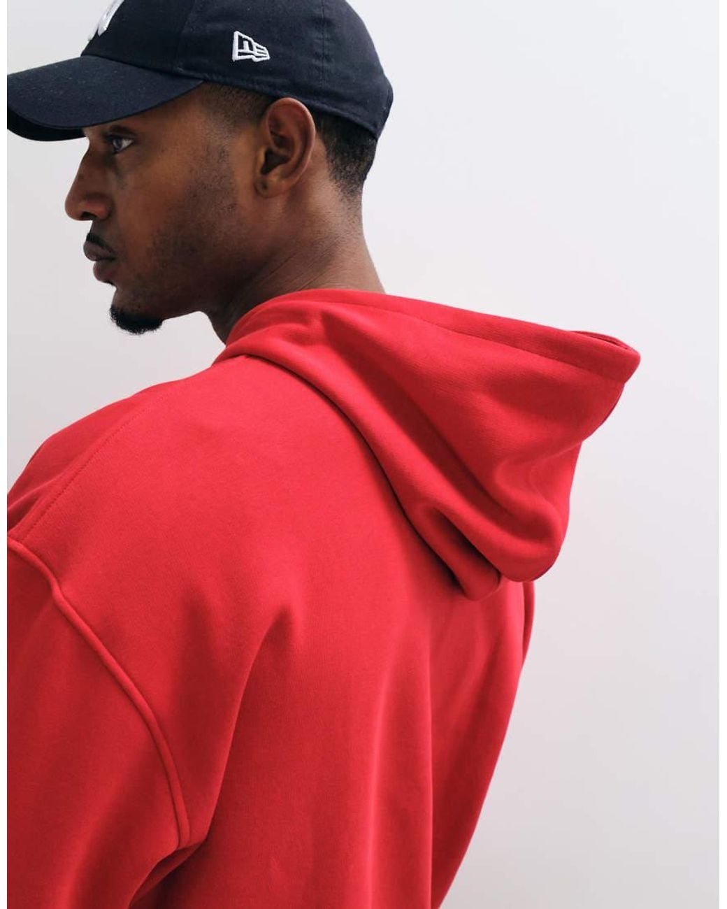 ASOS Red Essentials Oversized Boxy Hoodie for men
