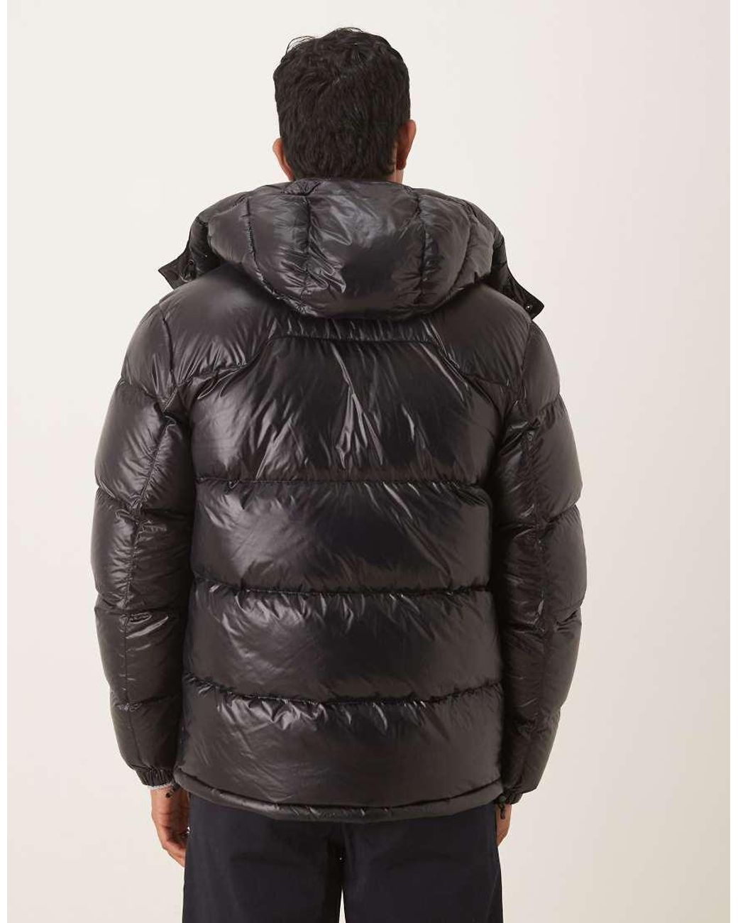 Polo Ralph Lauren Gray Gorham Icon Logo High Shine Insulated Down Puffer Jacket for men