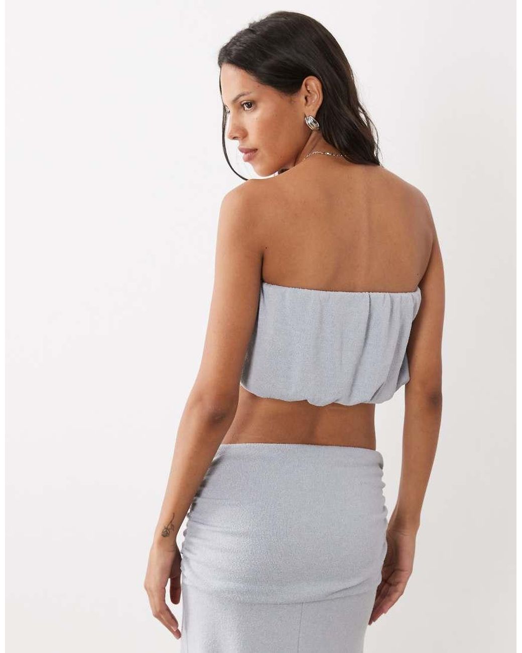 ASOS White Cami Square Neck Bubble Top Co-Ord