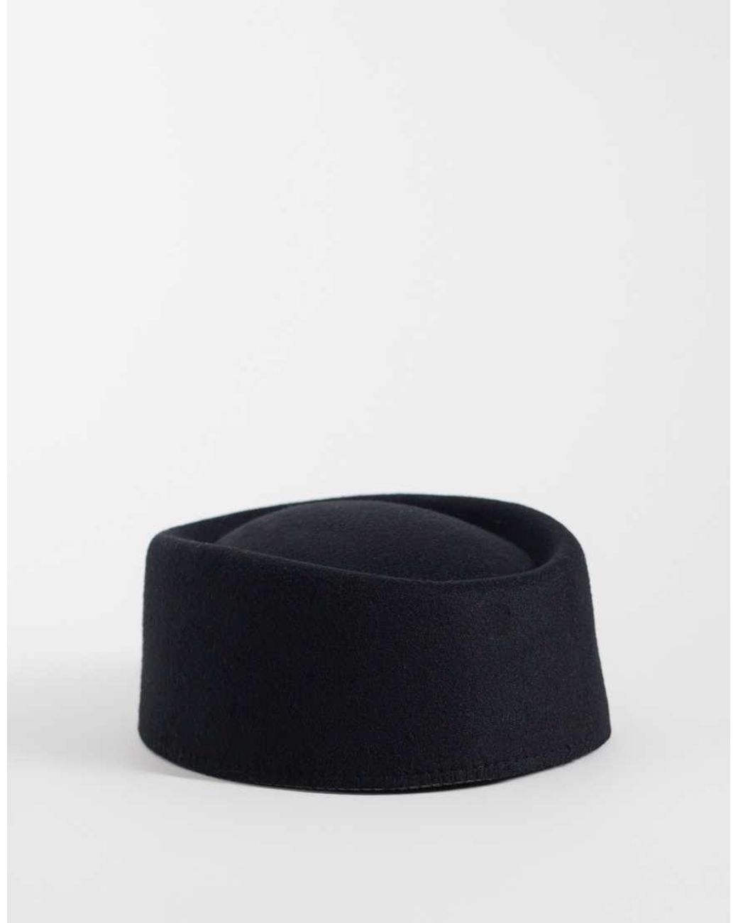 Kaiia Black Exclusive Felt Pillbox Hat
