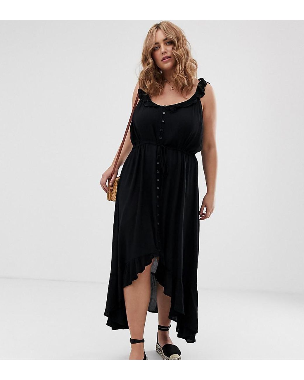 black maxi beach dress