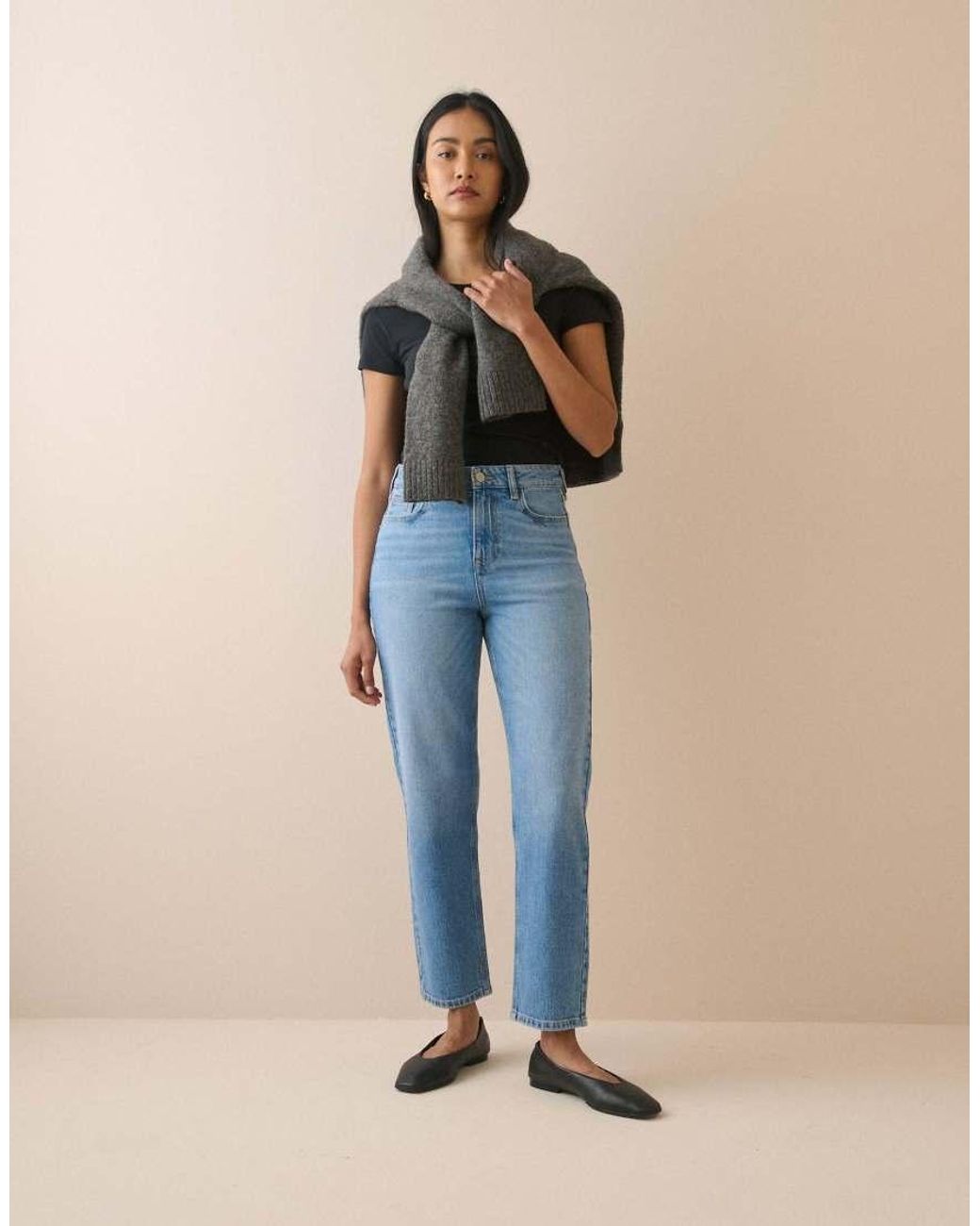 Nobody's Child Blue Mid Rise Camden Tapered Jeans