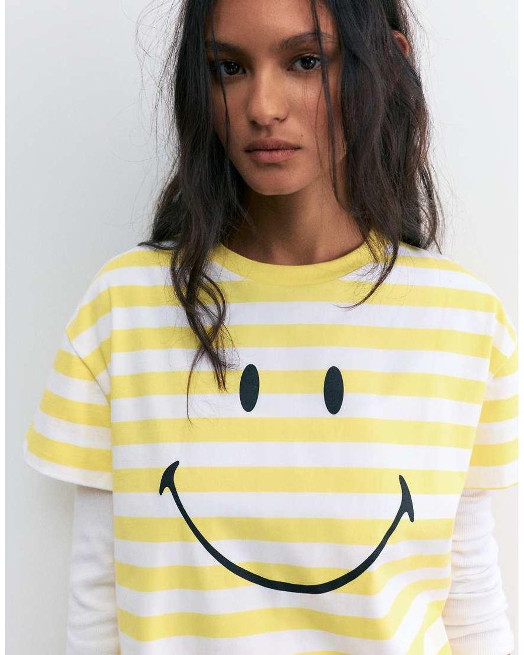 Pull&Bear Natural Striped T-shirt