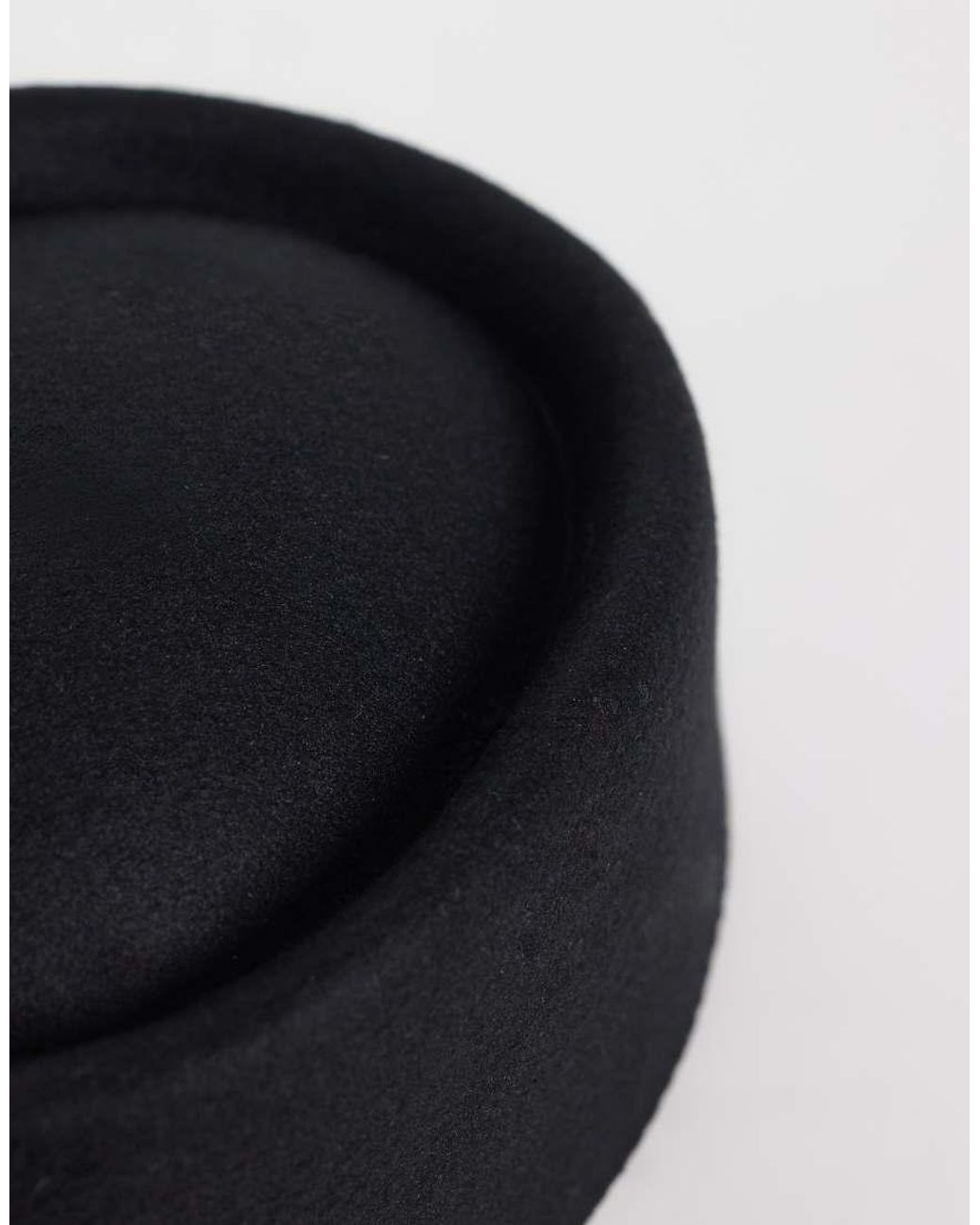 Kaiia Black Exclusive Felt Pillbox Hat