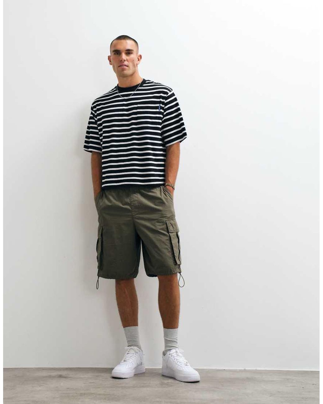 Collusion Blue Boxy Tee for men