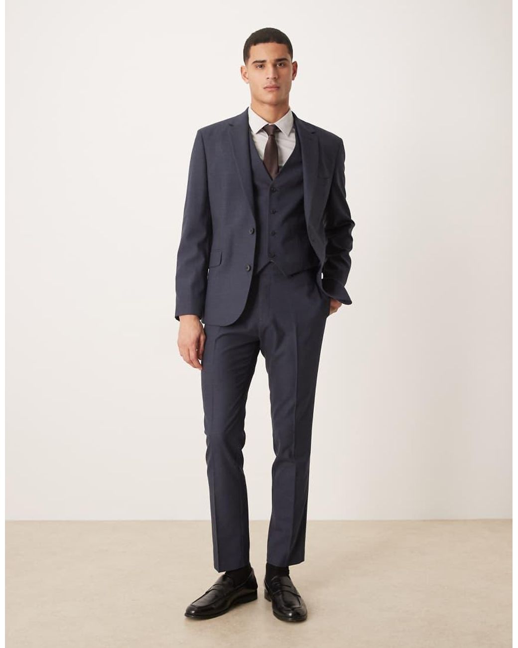 ASOS Blue Slim Suit Jacket for men