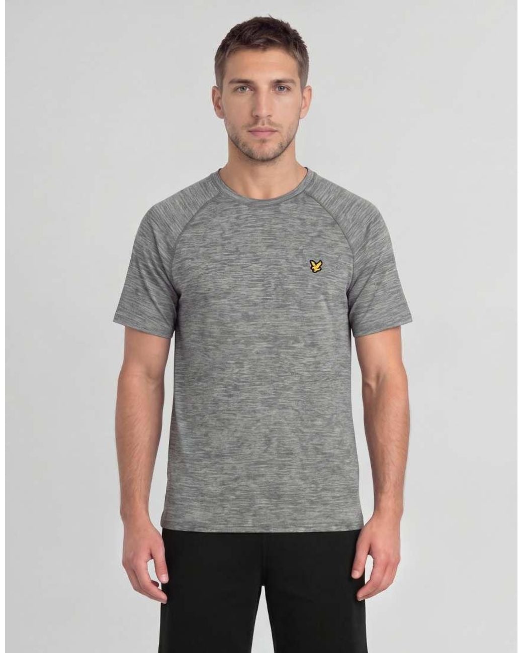 Lyle & Scott Gray Ss T-Shirts Raglan Short Sleeve T-Shirt for men