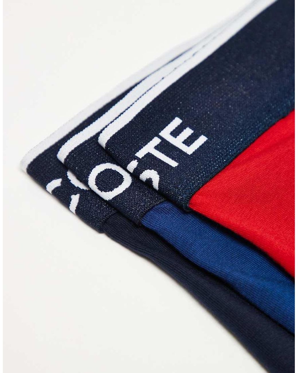 Lacoste Blue 3 Pack Trunks for men