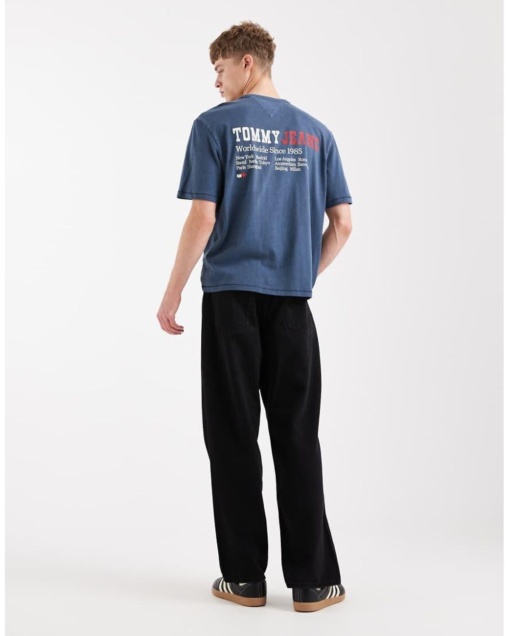 Tommy Hilfiger Blue 90s Waving Flag Logo T-shirt for men