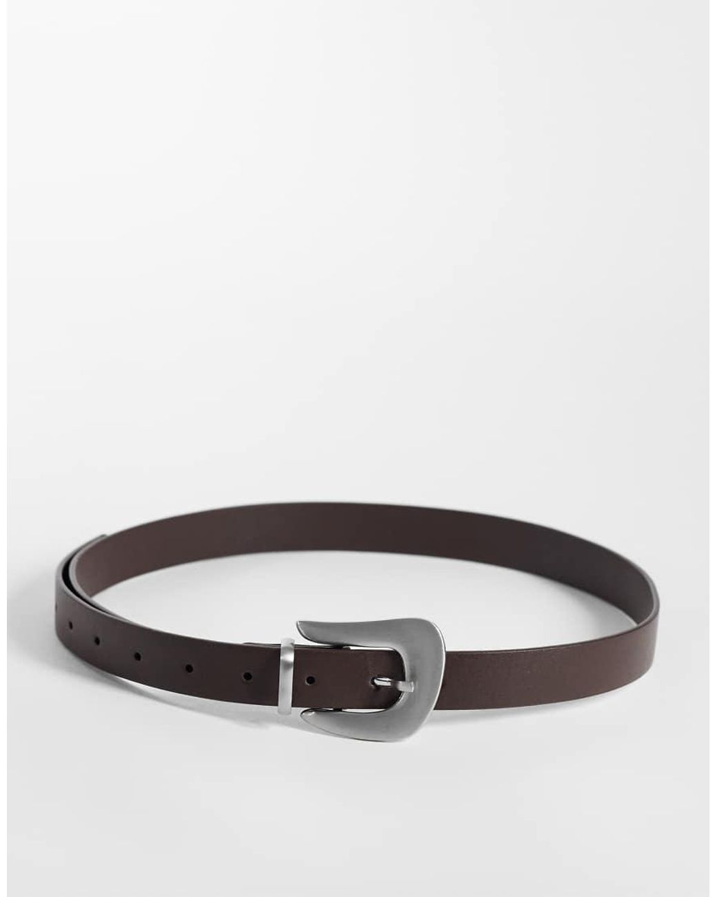 Cintura E Fianchi Con Fibbia Astratta Color Cioccolato di ASOS in Gray