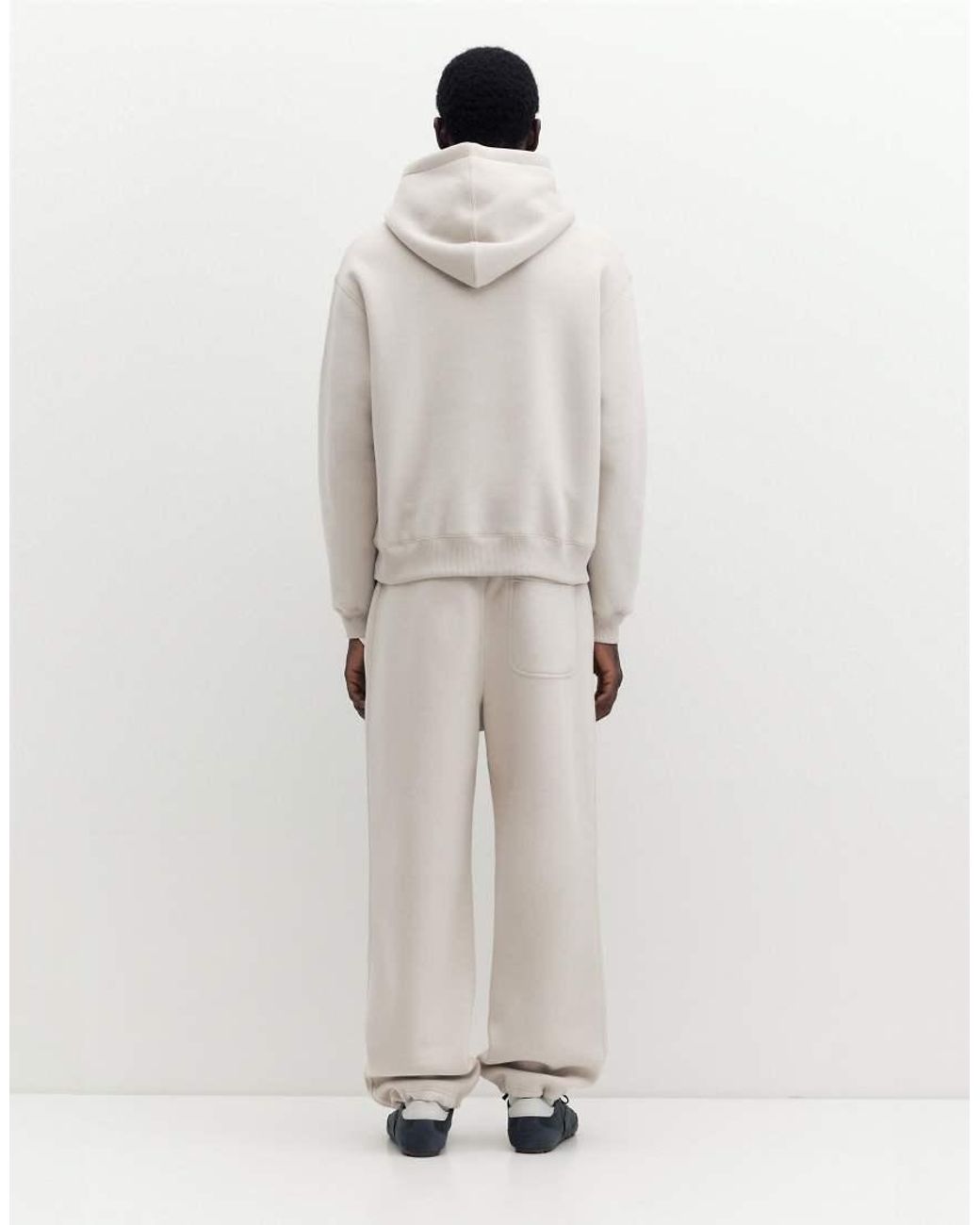 Pull&Bear White Baggy Joggers for men