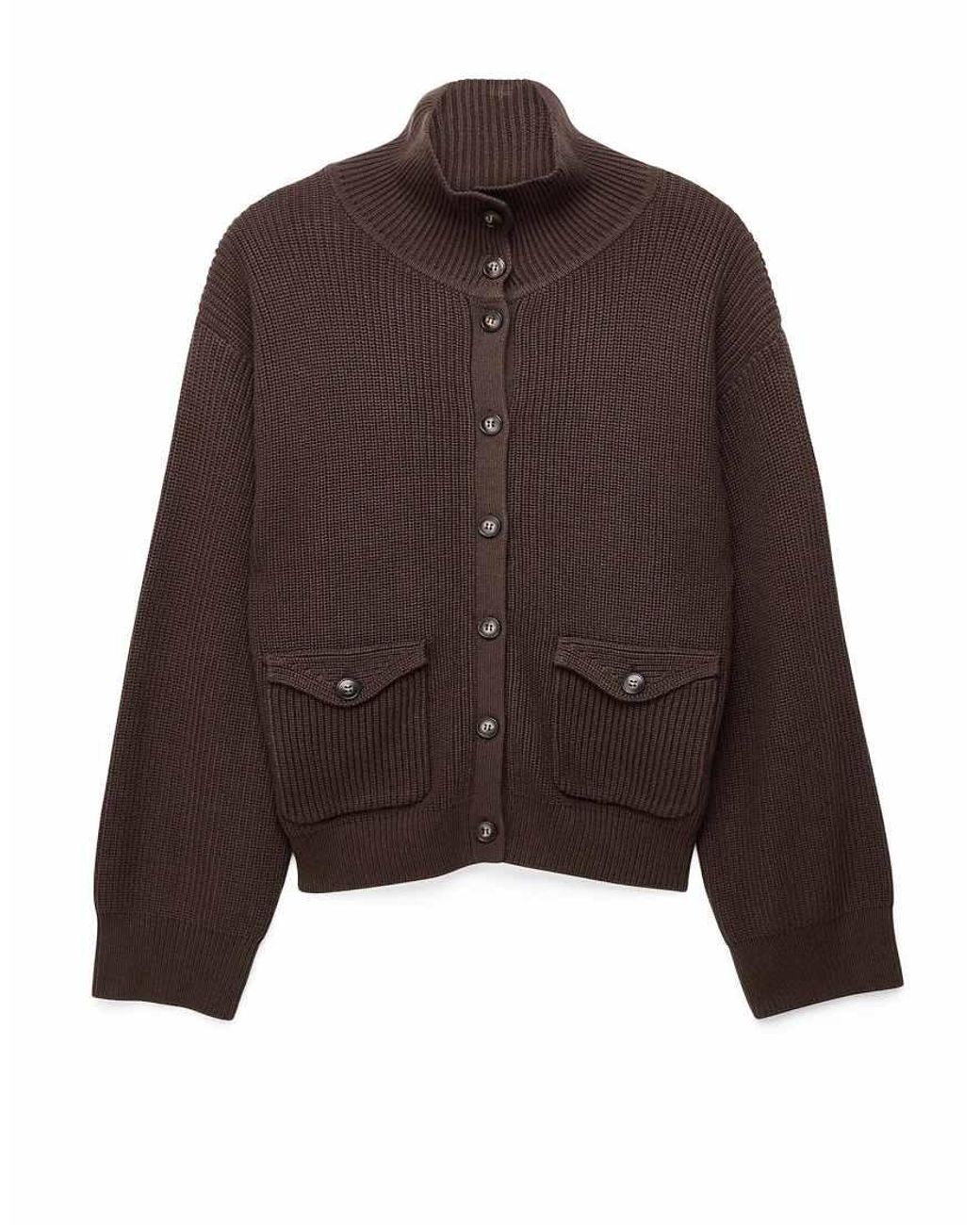NA-KD Black Heavy Rib Pocket Detail Cardigan