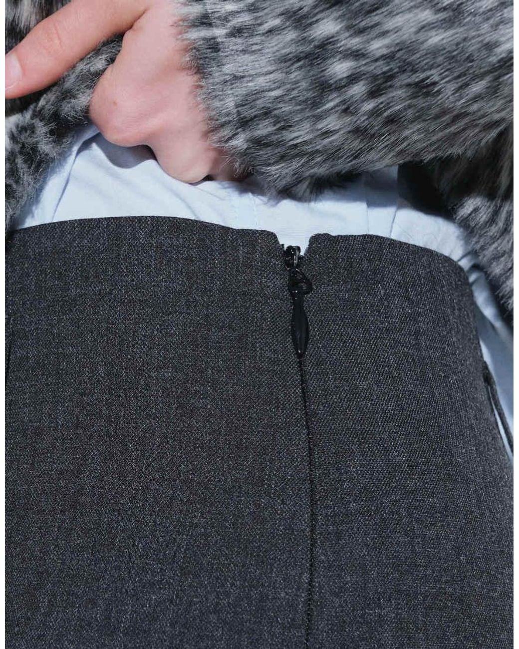 ASOS Blue Tailored Clean Waistband Pencil Skirt