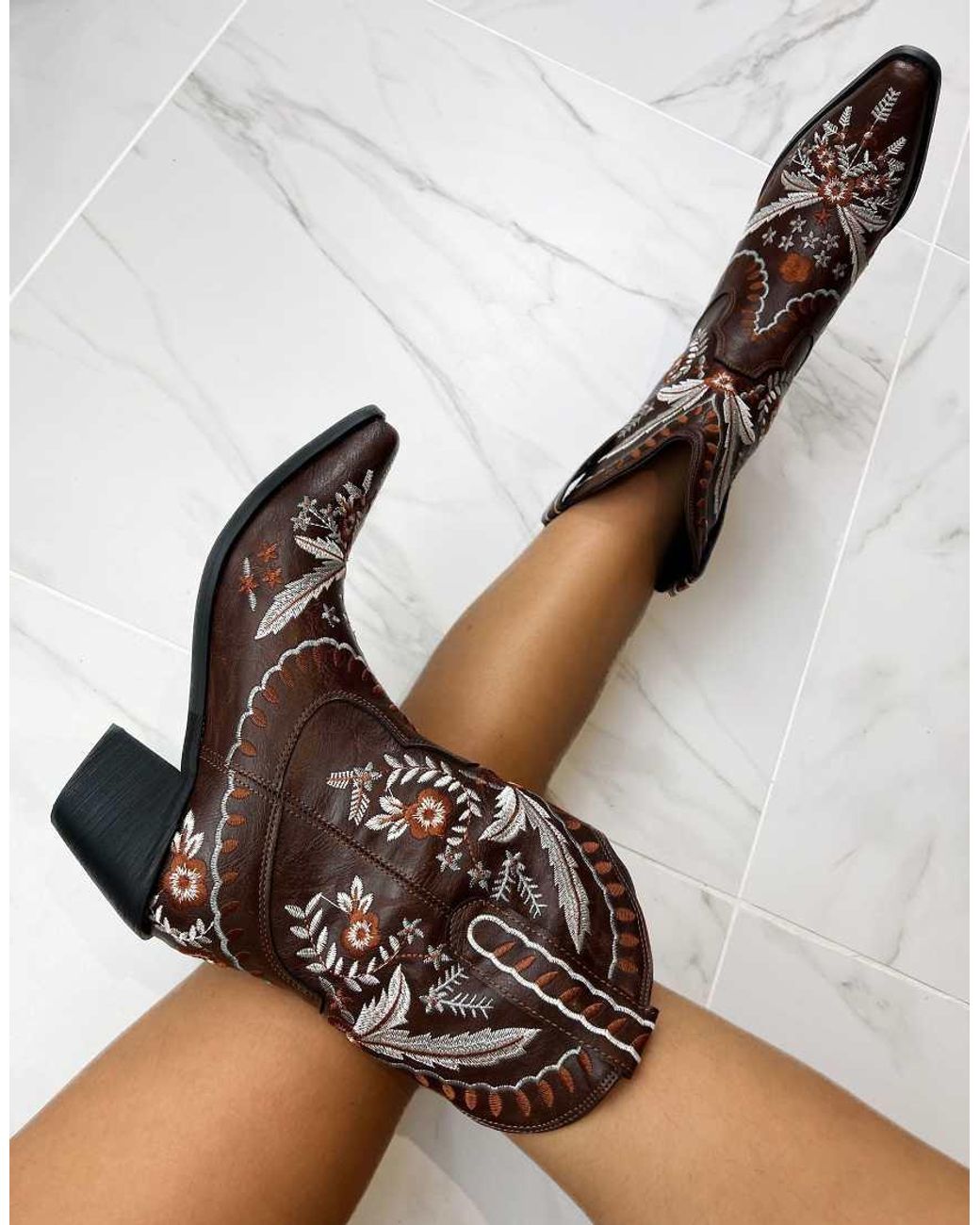 GIA STUDIOS Brown Cowboy Western Boots