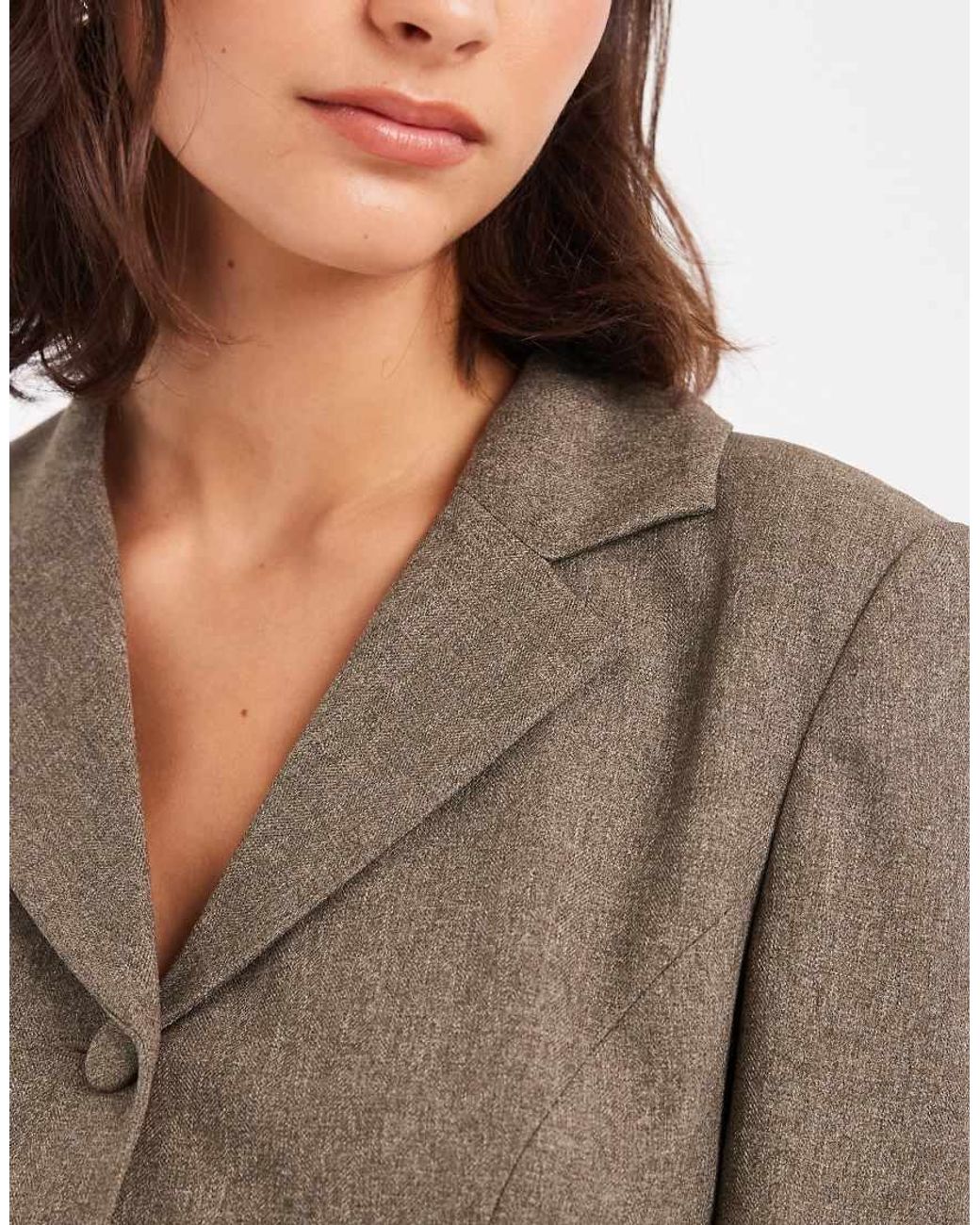 Miss Selfridge Brown High Collar Blazer Co-Ord