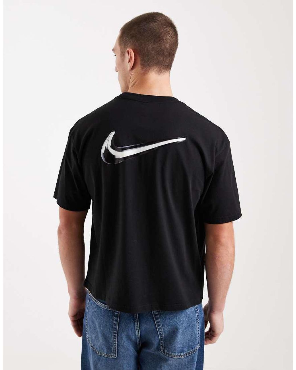 Nike Black Boxy Oversized Graphic T-shirt for men