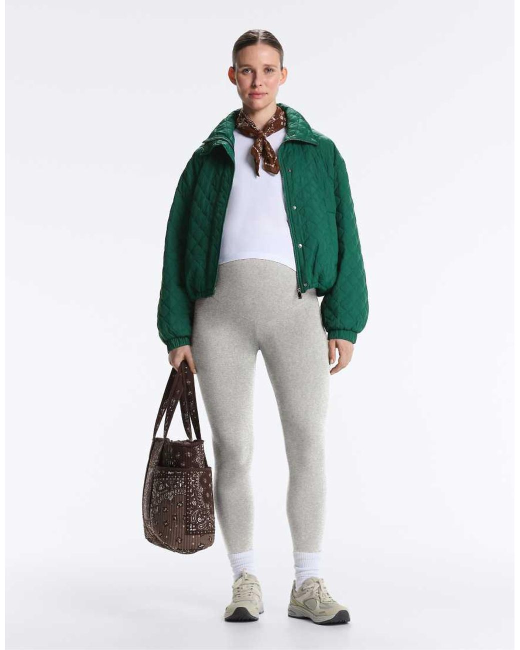 Oysho White Comfortlux 65cm Heathered Maternity leggings