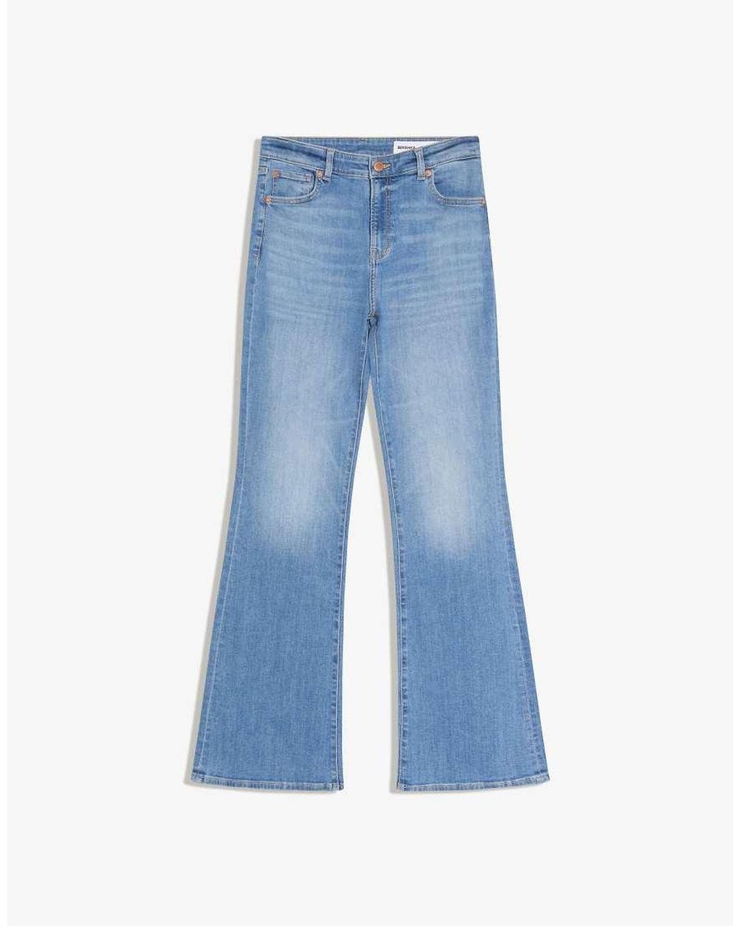 Bershka Blue Petite Flared Jeans