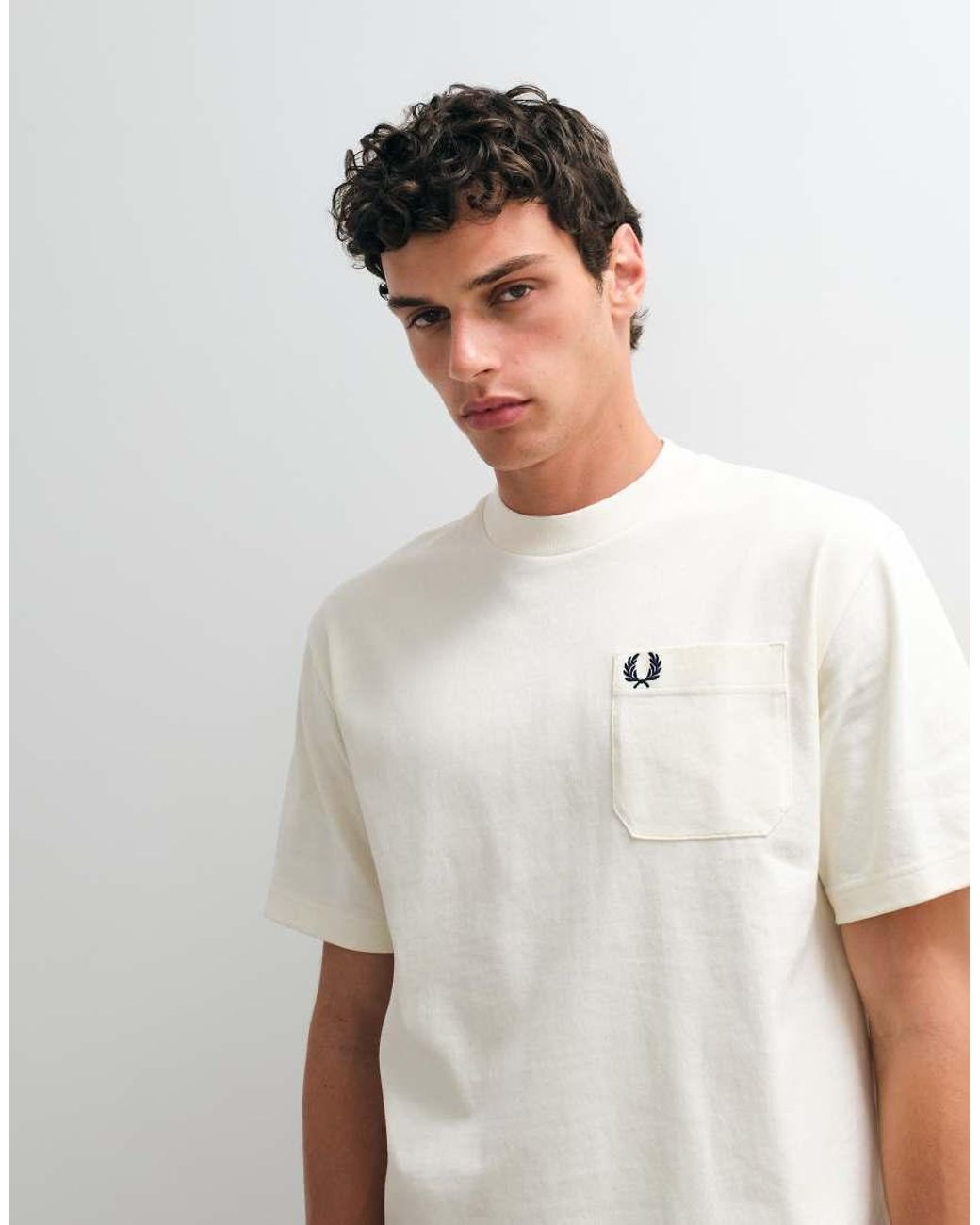 Fred Perry White Relaxed T-Shirt for men