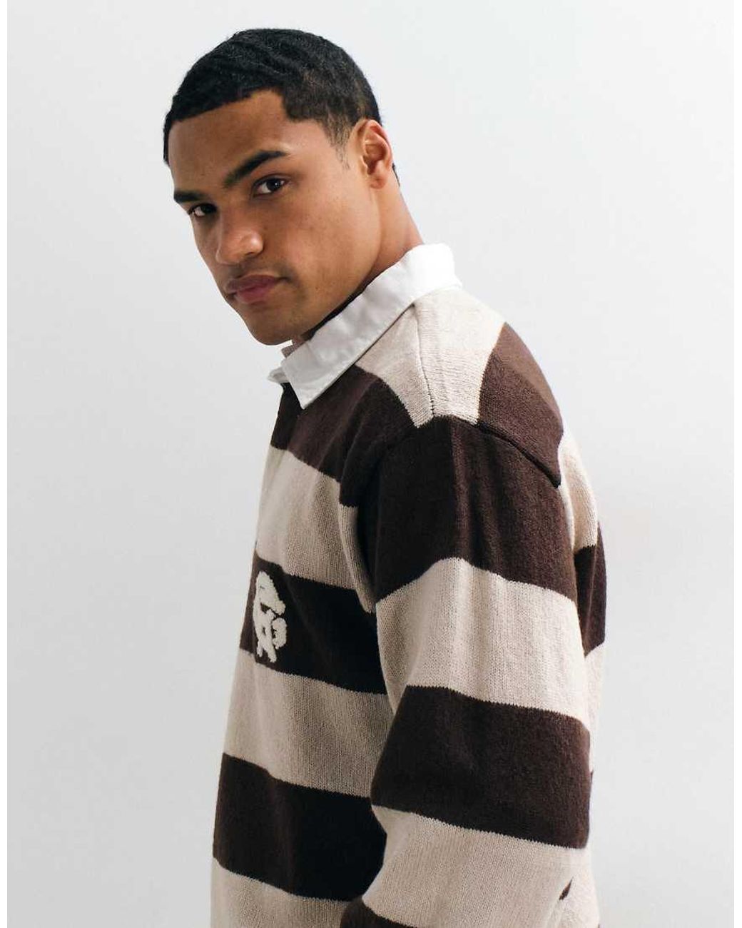 Cotton On Blue Boxy Rugby Polo for men