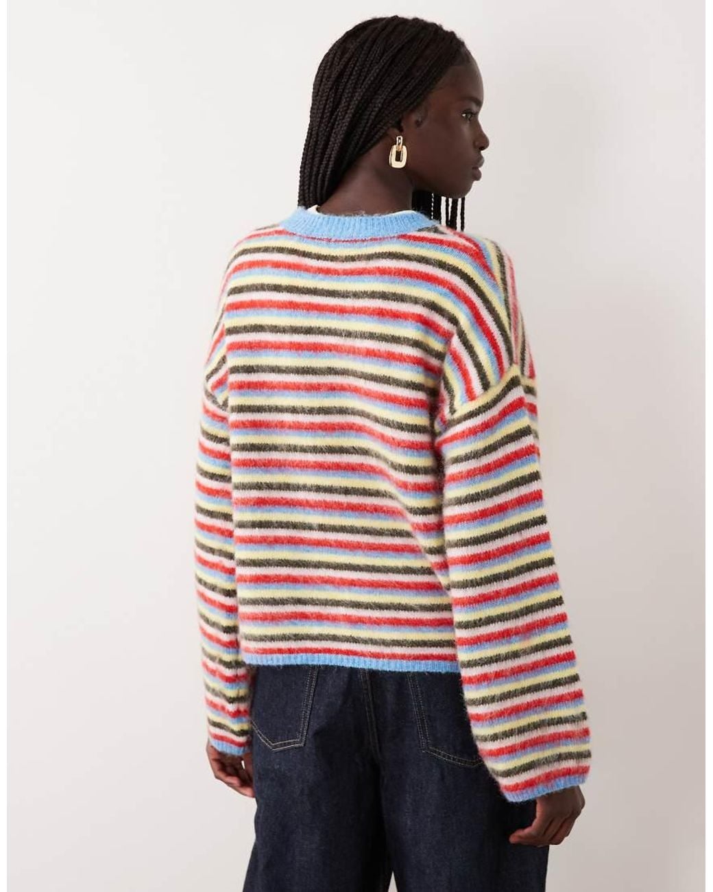 Pieces Red Oversized Fluffy Knitted Jumper