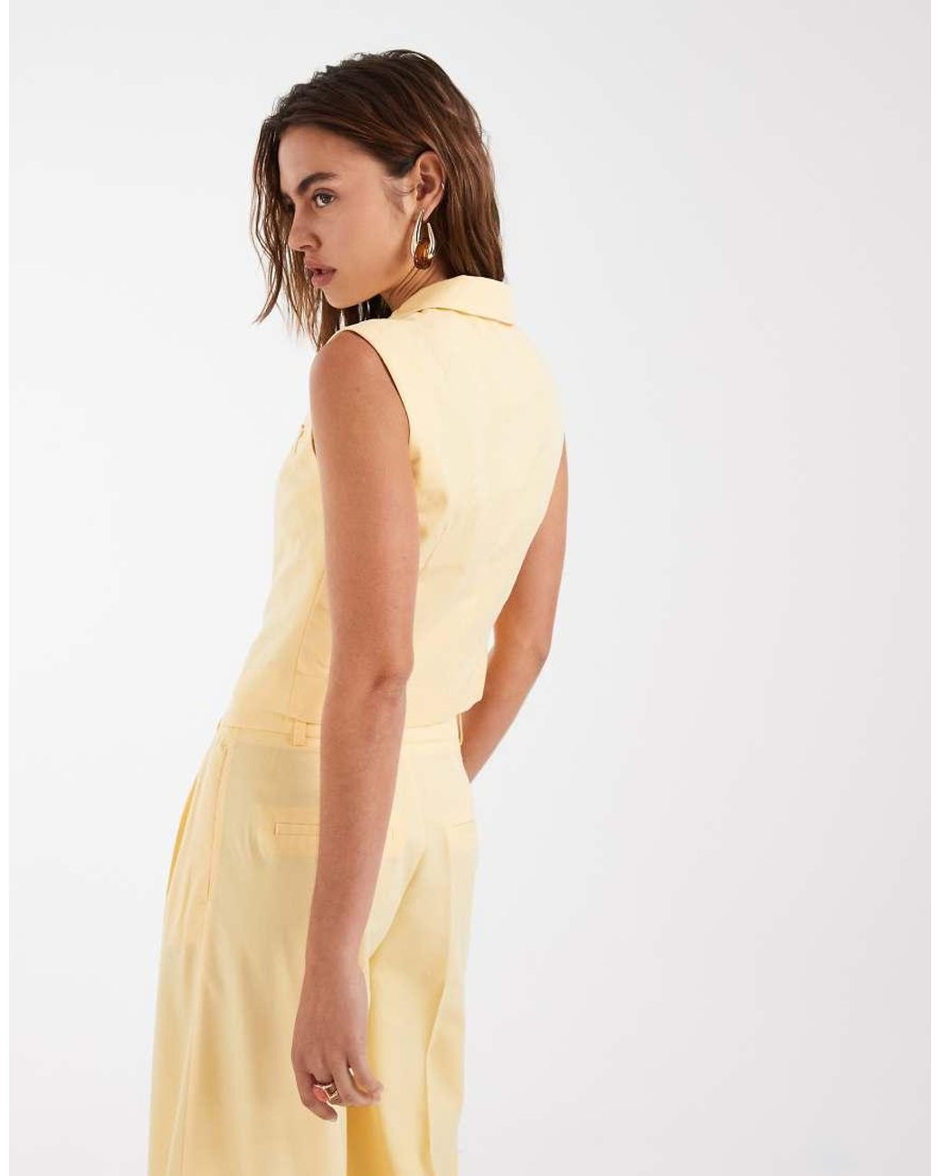 Vero Moda Natural Tailored Boxy Waistcoat