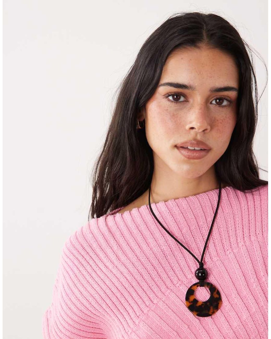 ASOS Pink Knitted Cinched Pleated Top