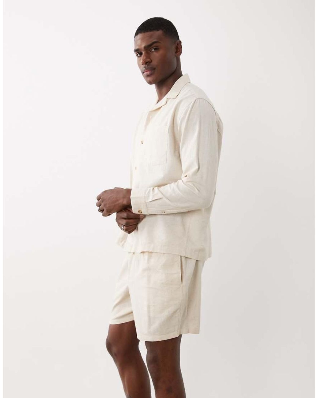 ASOS Natural Co-ord Shorts for men