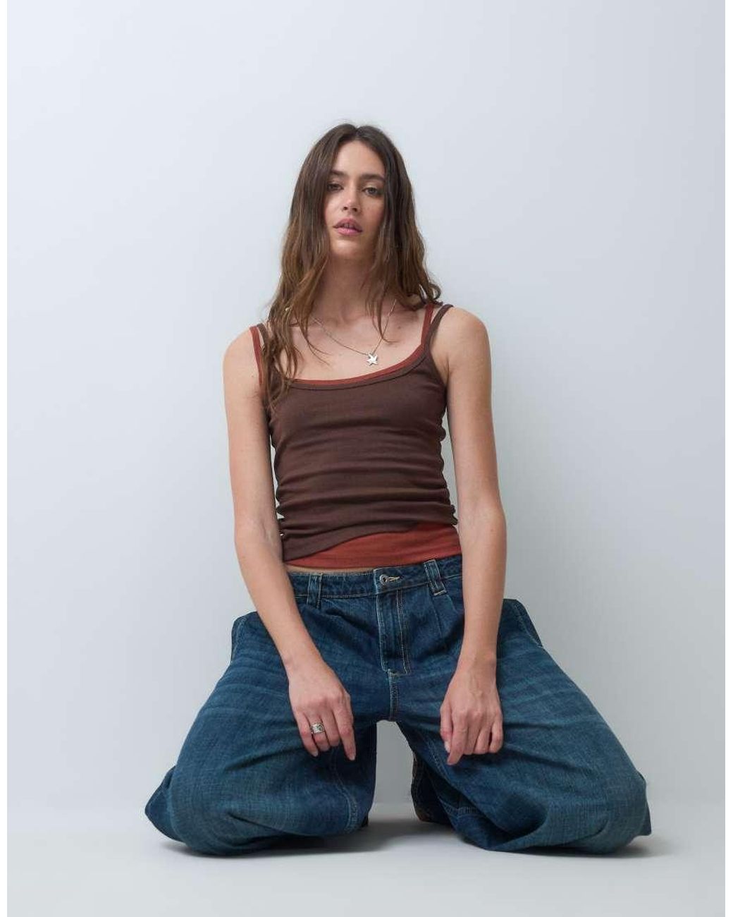 Collusion Blue Xl Balloon Jean With Pleats
