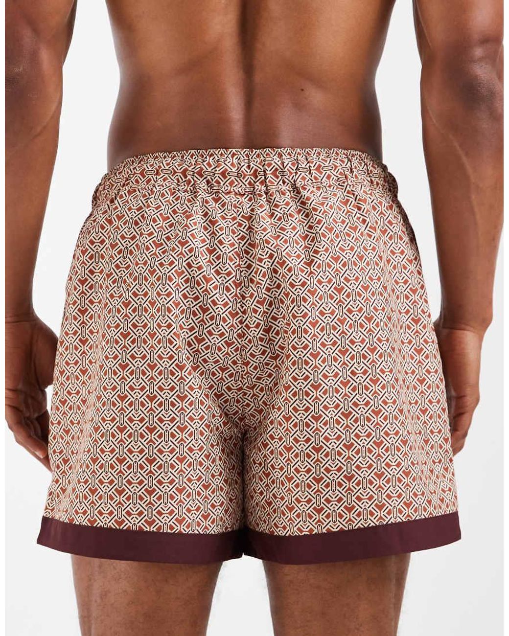 ASOS Orange Co-Ord Swim Shorts for men