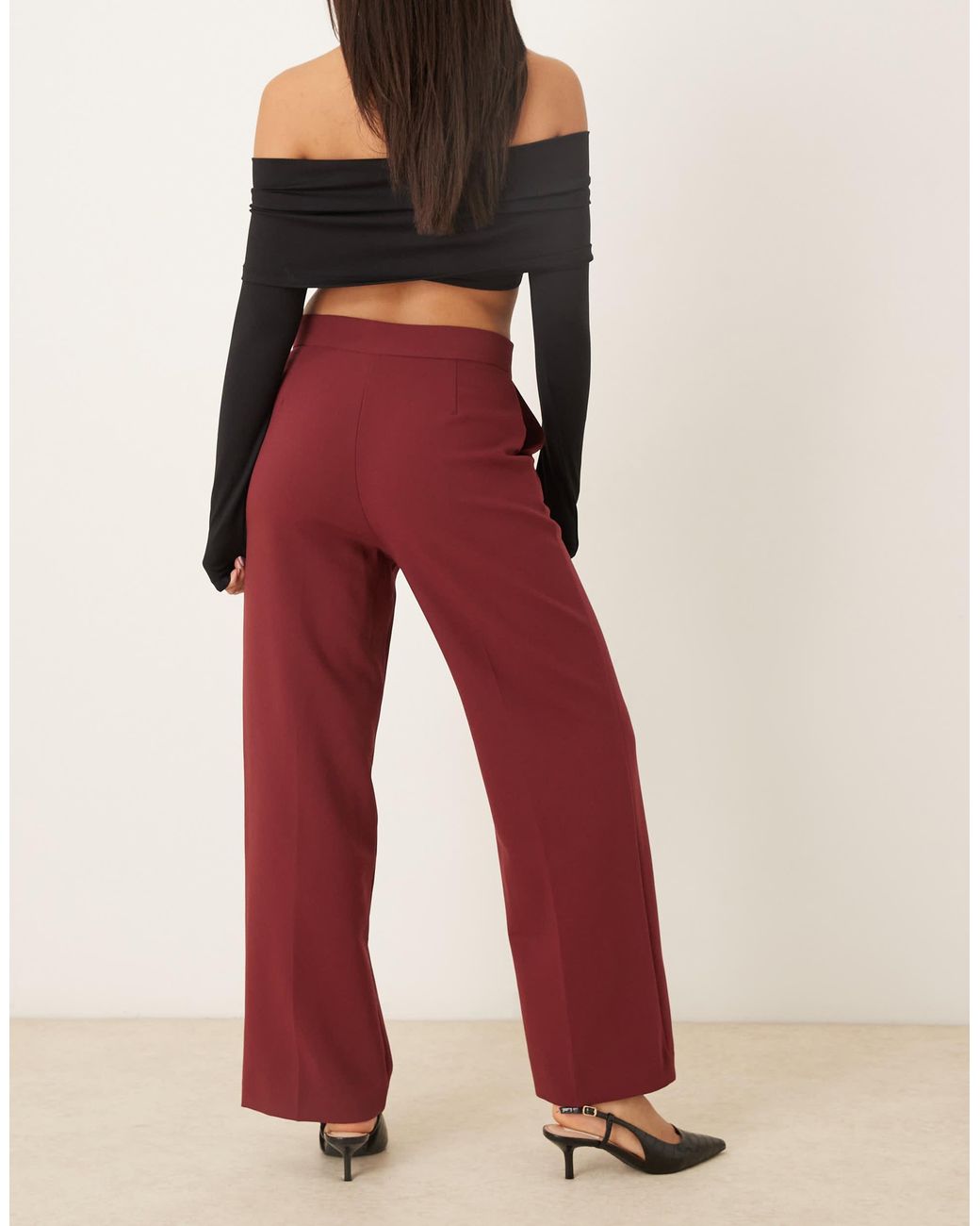 Mango Red Tailo Straight Trouser