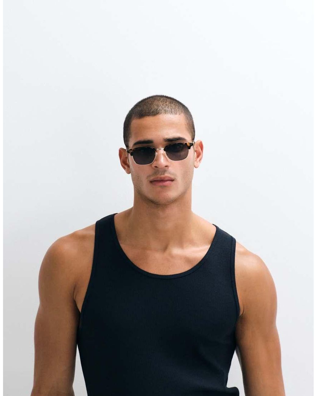 ARKET Blue Ribbed Tank Top for men