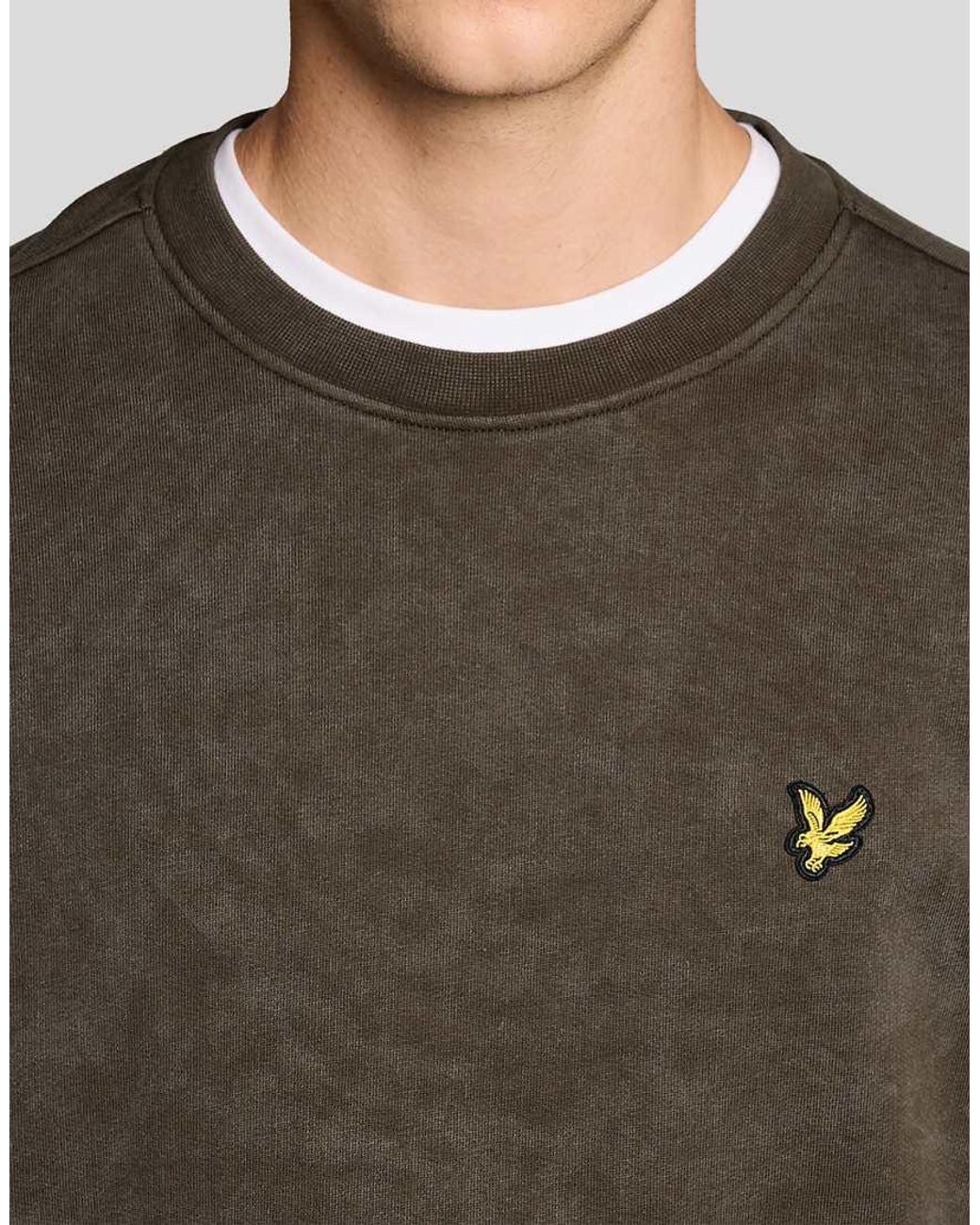 Lyle & Scott Gray Mid Layers Heavy Laundered Crew Neck Sweatshirt for men