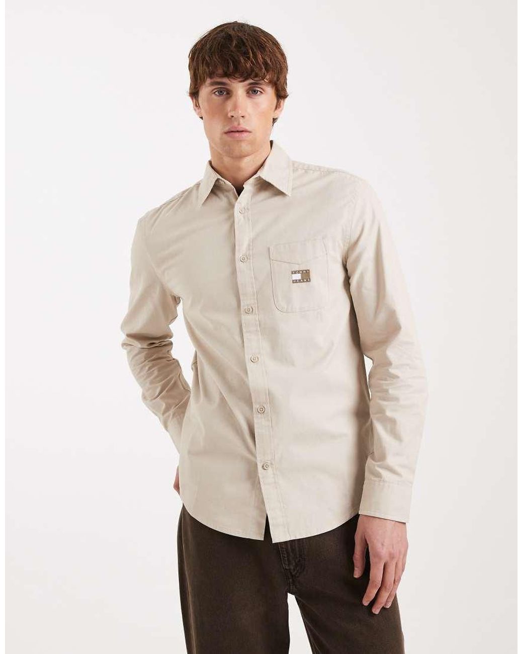 Tommy Hilfiger Natural Relaxed Washed Shirt for men