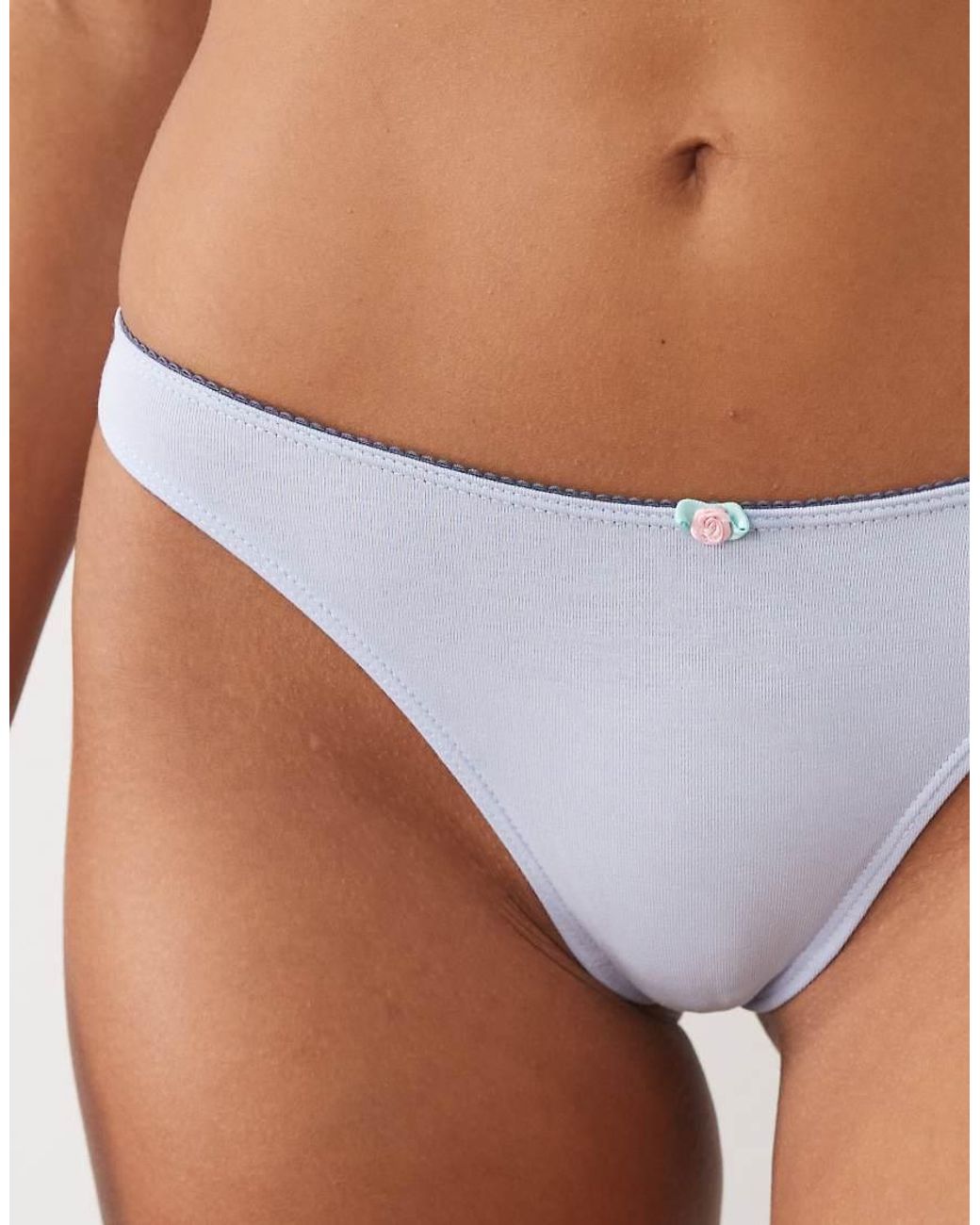 Cotton On Blue Rosette Thong