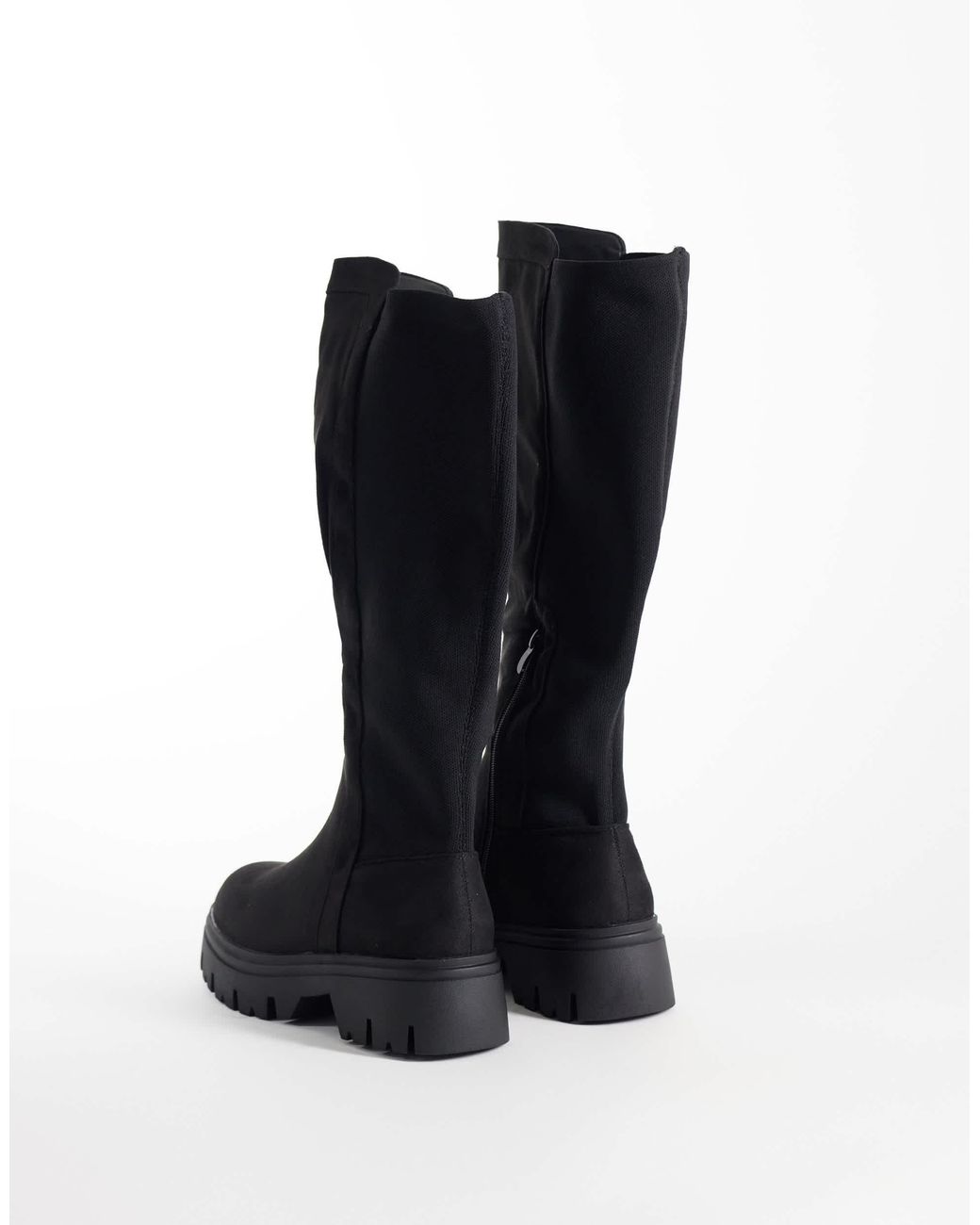 SEQWL Black Twirl chunky-kniestiefel