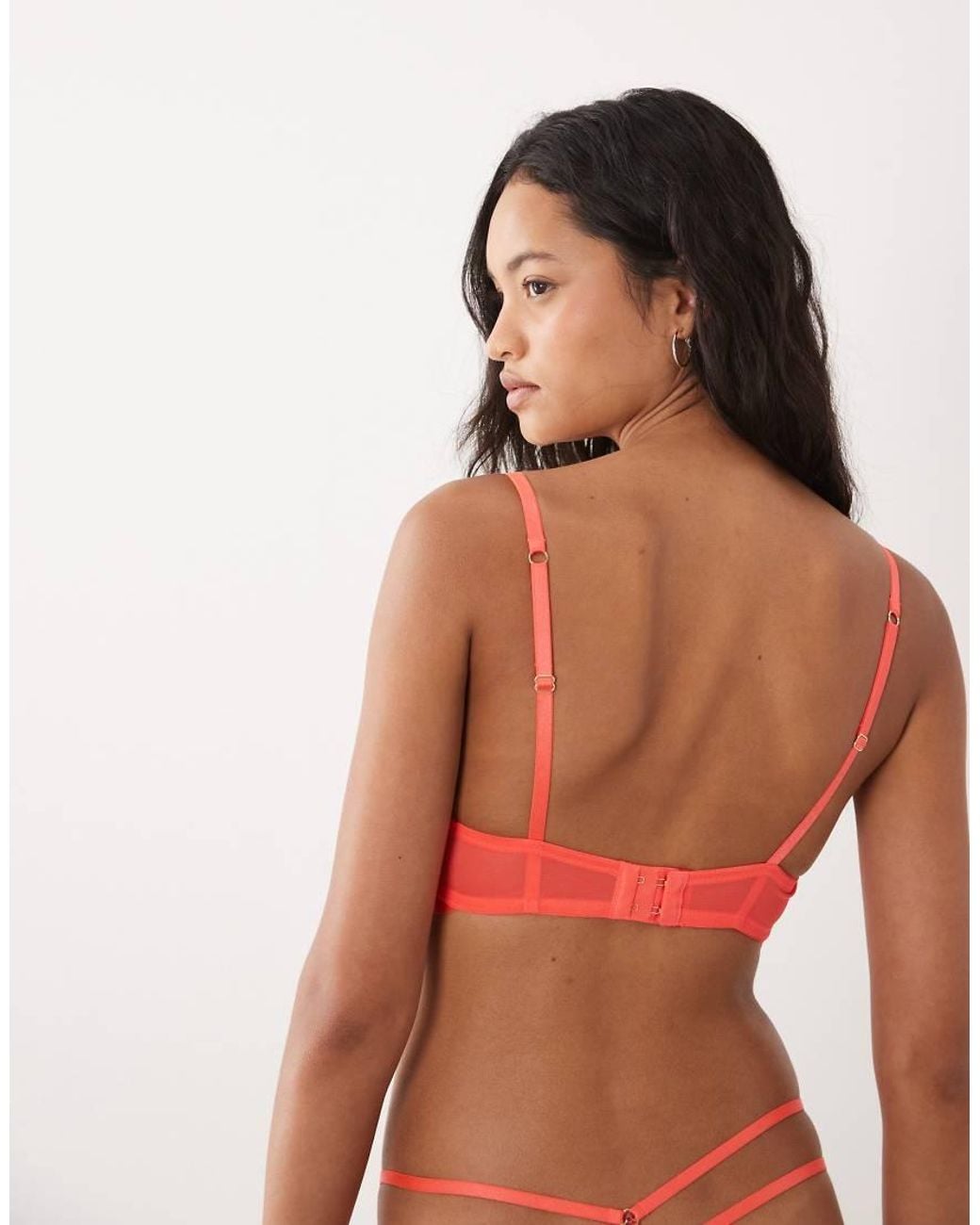 Ann Summers Red Glistening Padded Plunge Bra