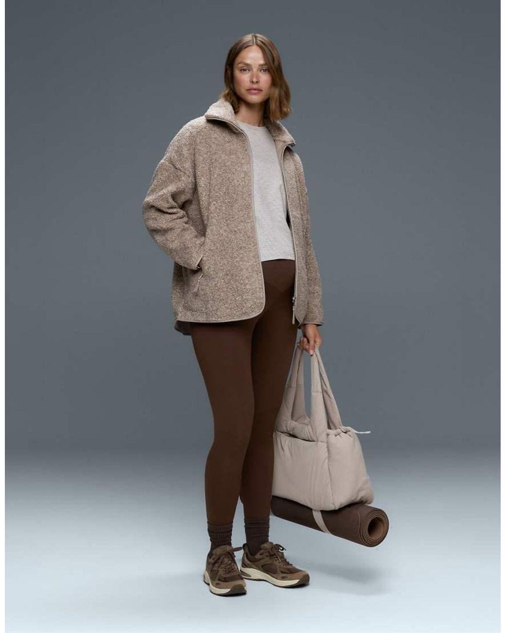 Oysho Brown Comfortlux 65cm Maternity leggings