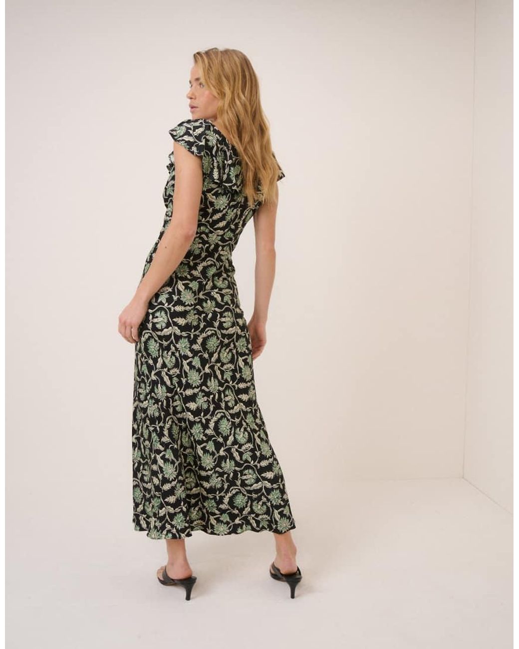 Nobody's Child Natural Floral Cleo Midi Dress
