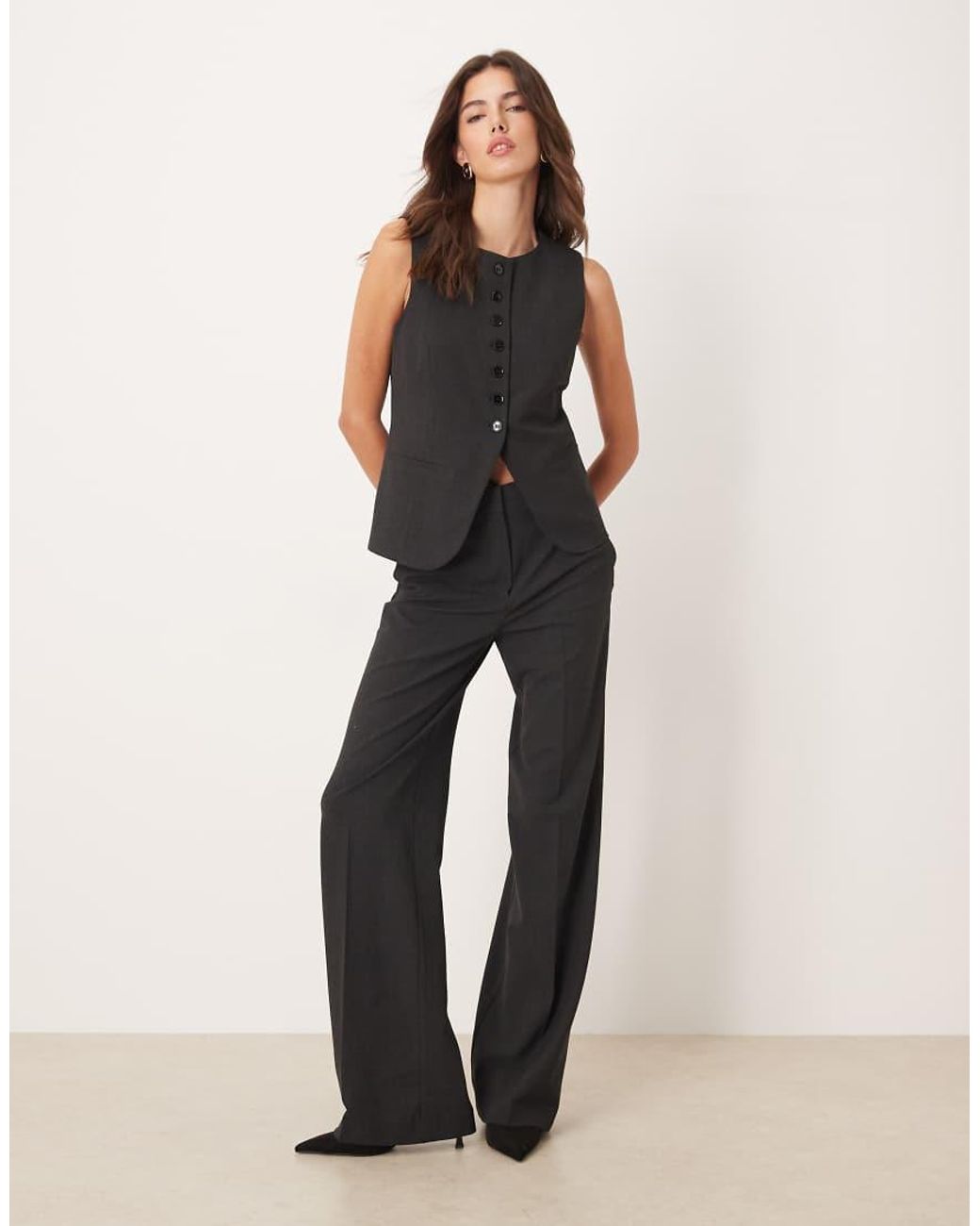 Mango Black Daisy Tailored 3 Piece Set Vest