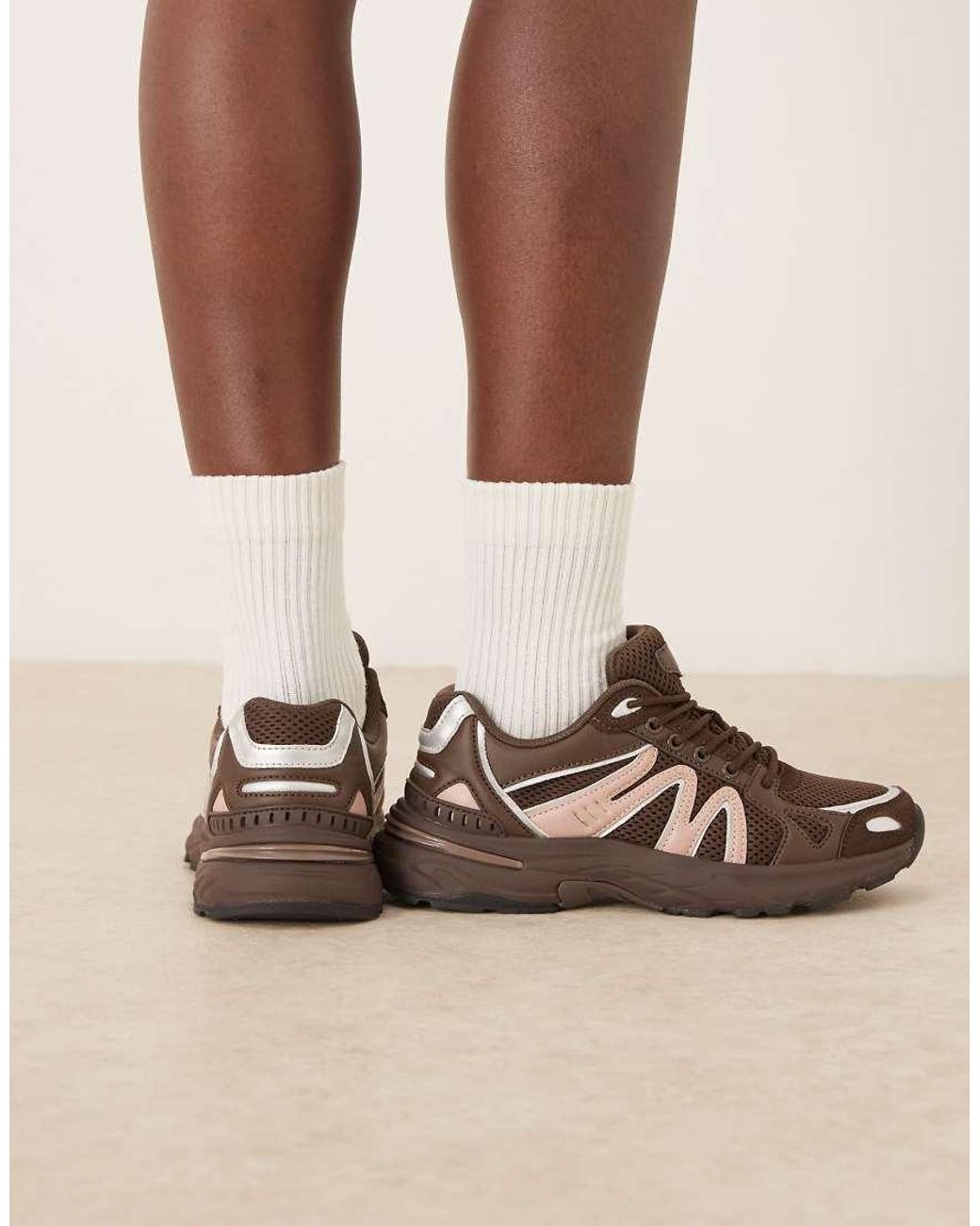 ASOS Natural Divine Lace Up Sneakers