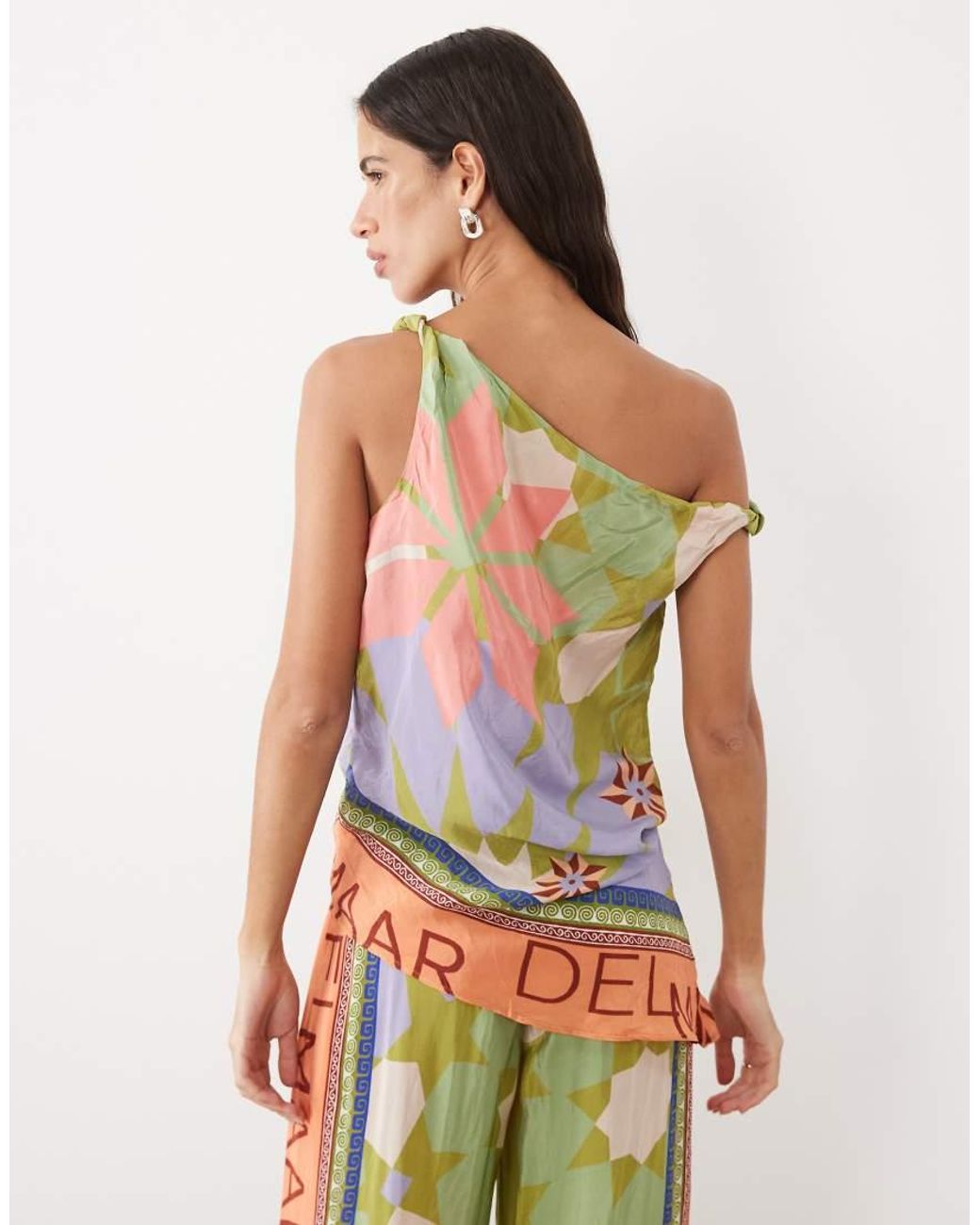 River Island Green 'del Maar' Printed Placement Top