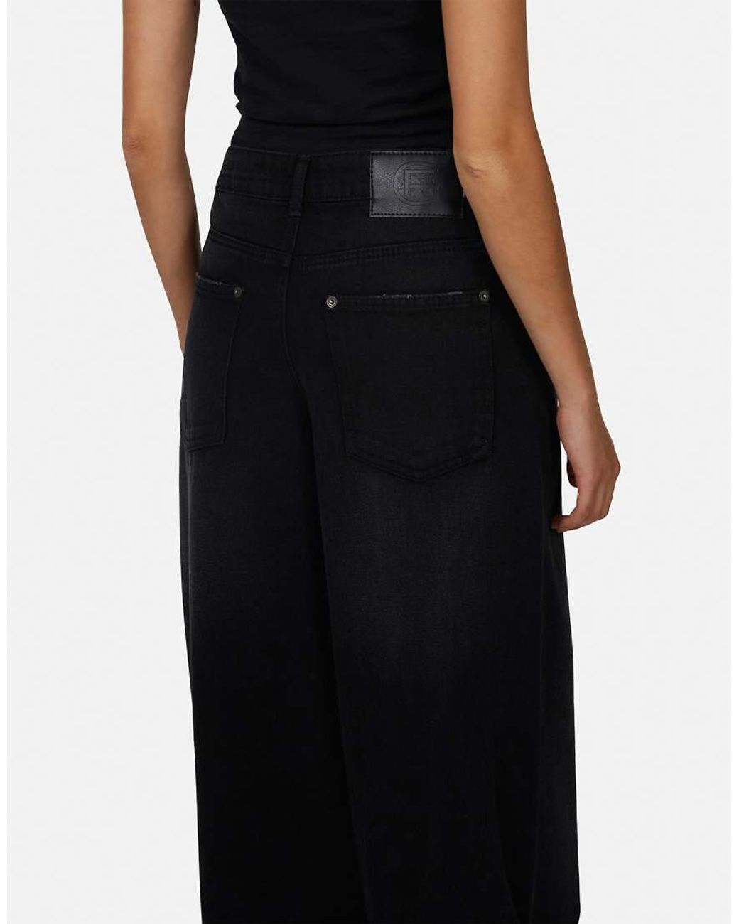 Good For Nothing Black Baggy Vintage Wash Denim Jeans