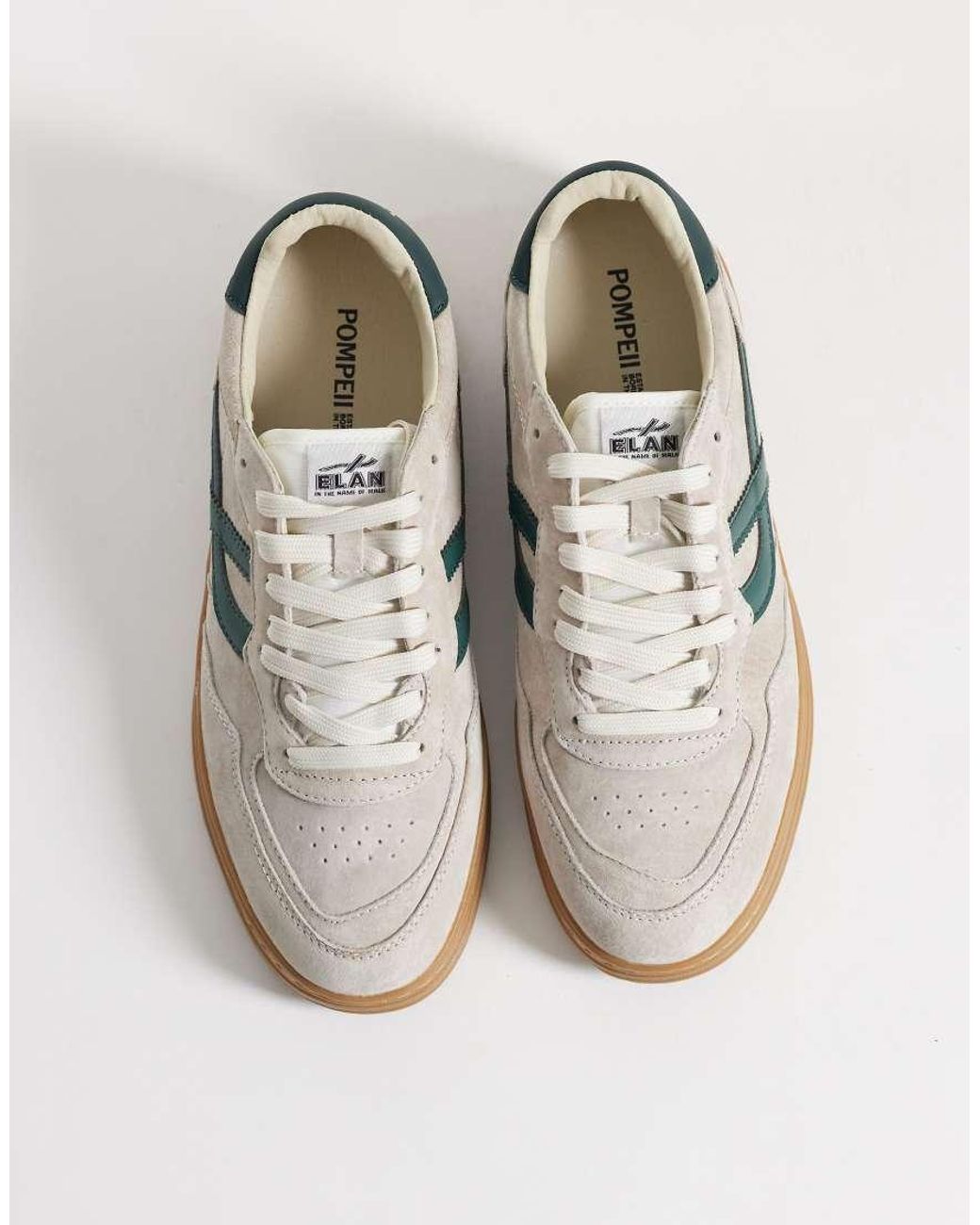 Pompeii UK Multicolor Pompeii Pippa Leather Lace Up Trainers for men