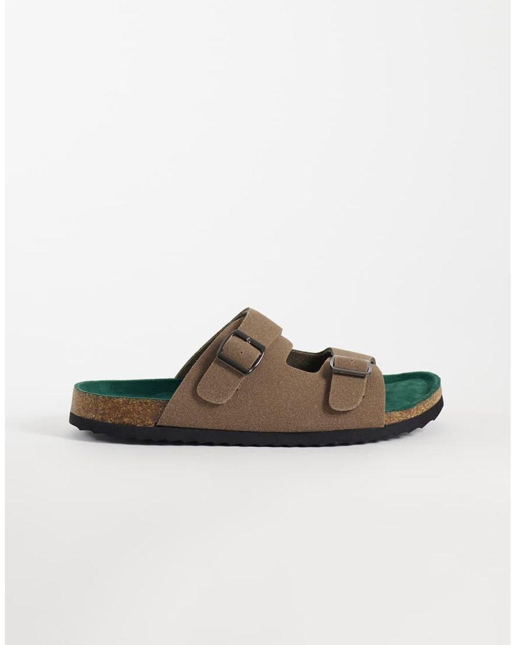 Only & Sons Green Faux Suede Mule Sandals for men