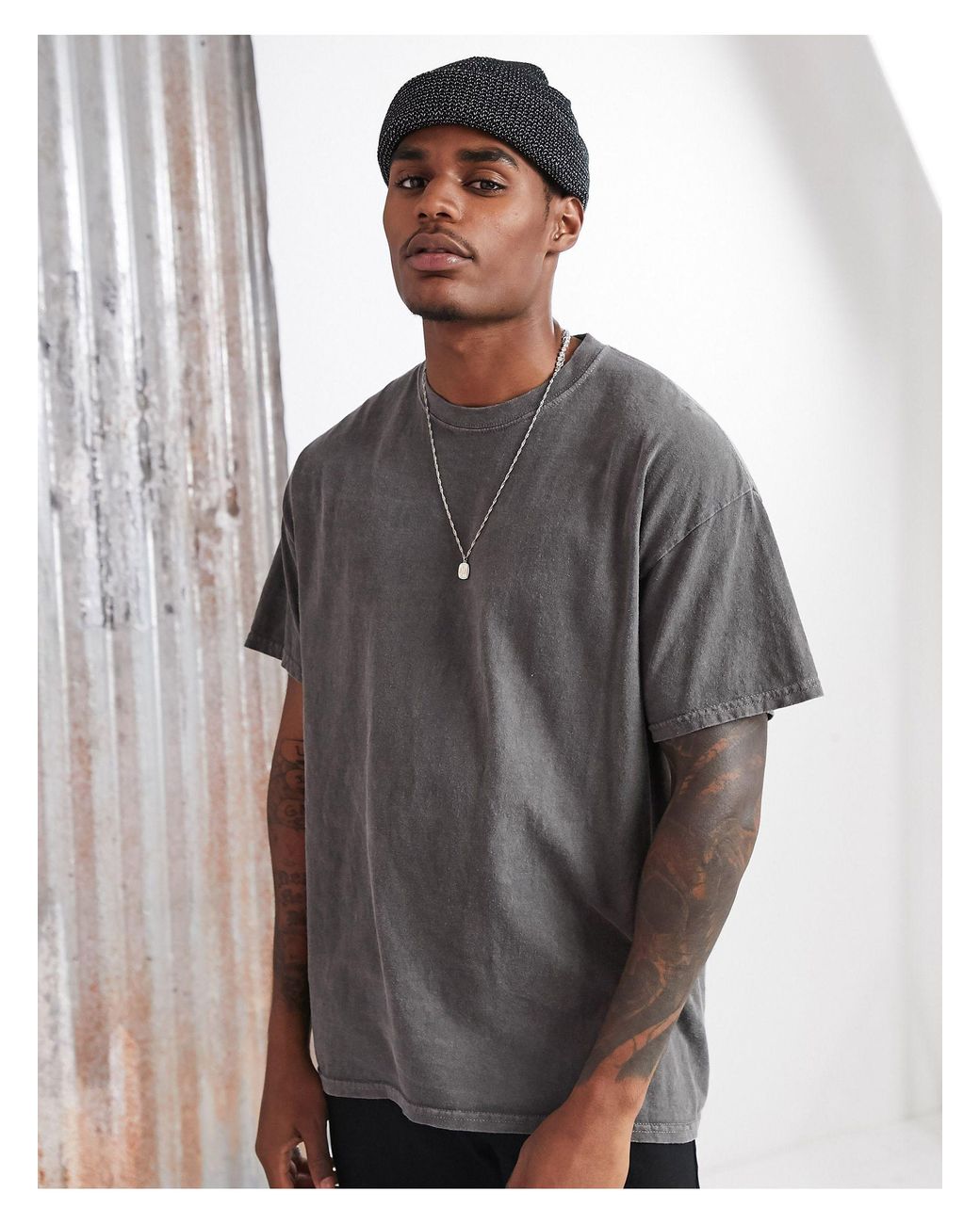 Reclaimed (vintage) Inspired Oversized Overdye T-shirt in Grey (Gray) for  Men | Lyst
