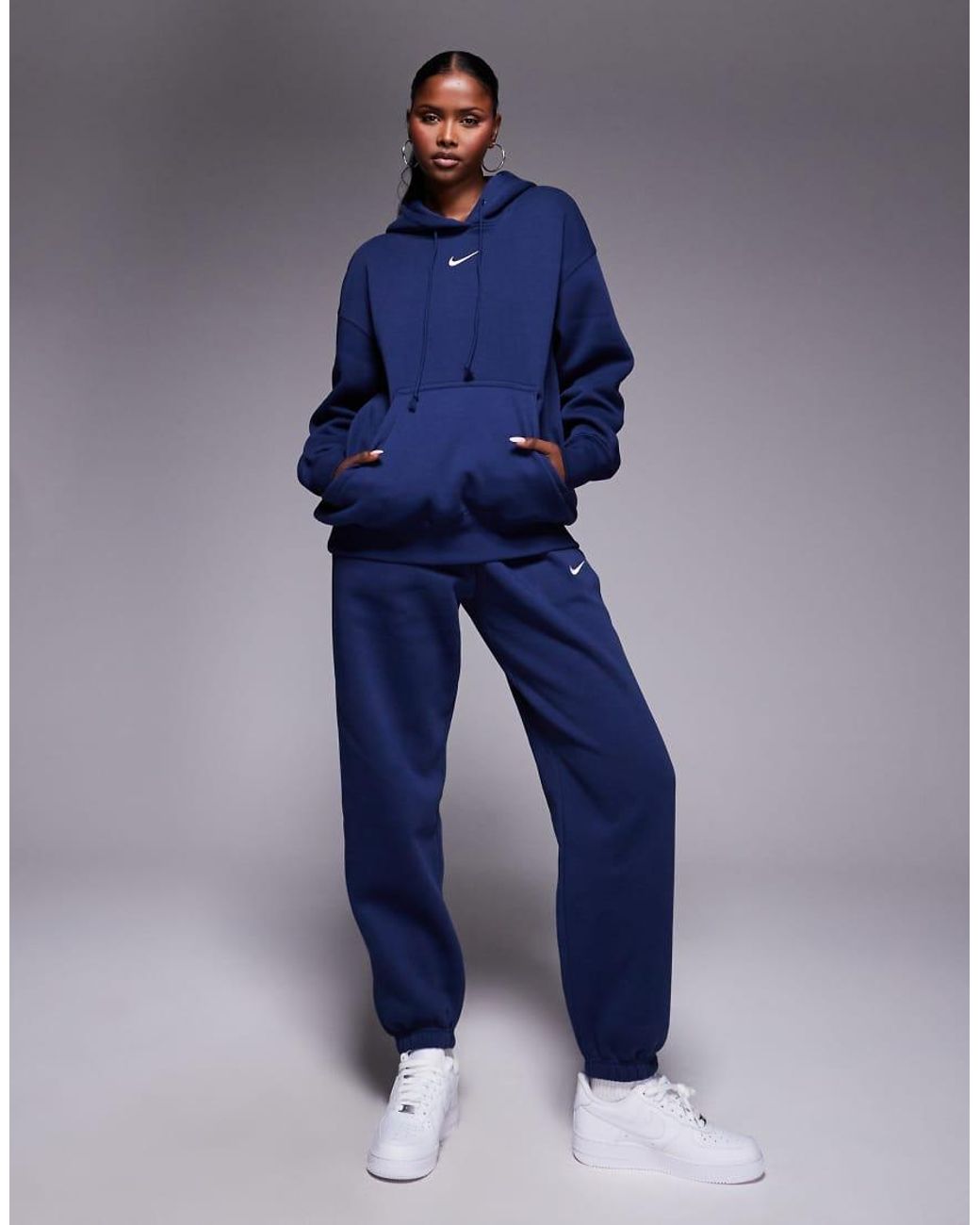 Nike Blue Phoenix Fleece Oversized Hoodie